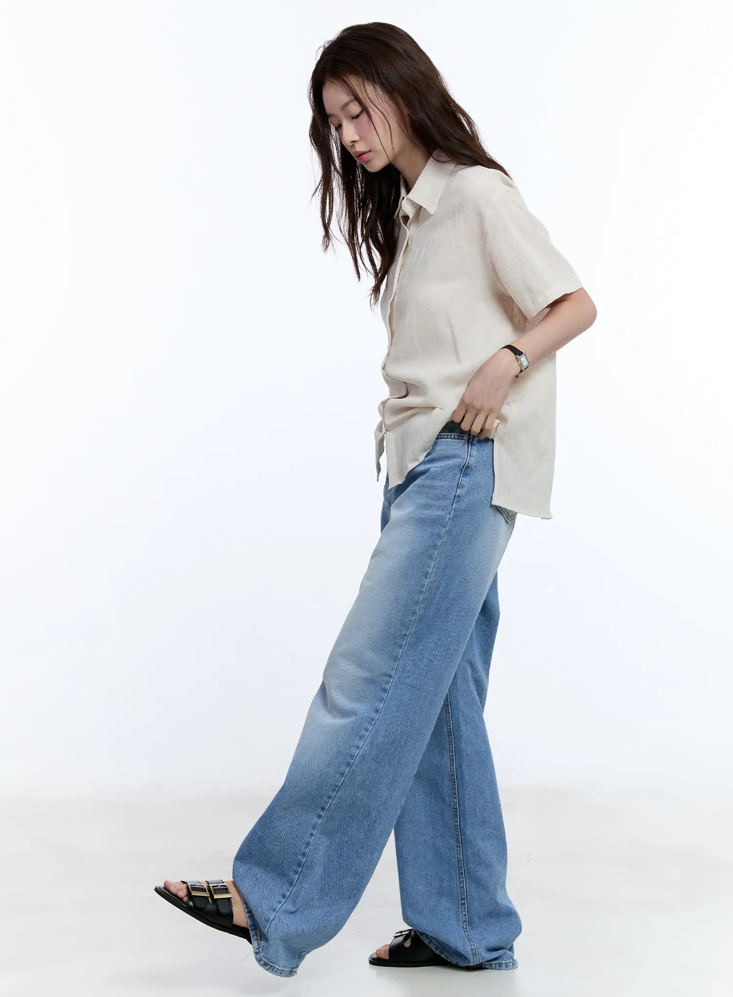 Linen Short-Sleeve Collared CU513