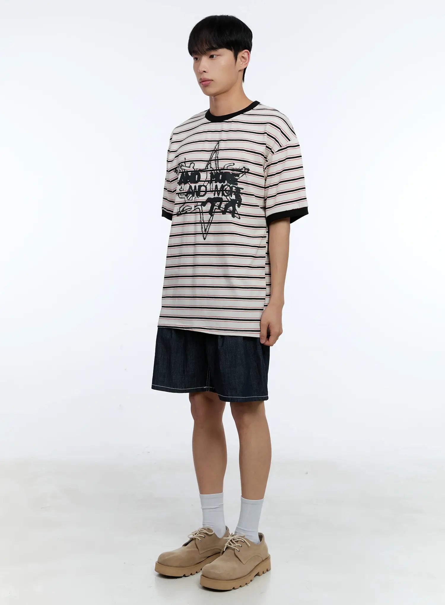 Men's Pleated Denim Jorts IL517