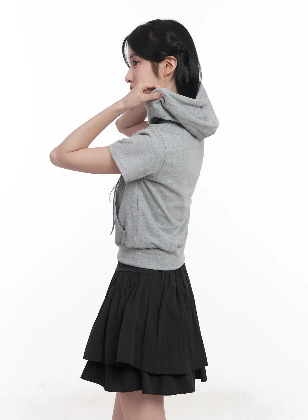 Slim-Fit Short-Sleeve Hoodie CU525