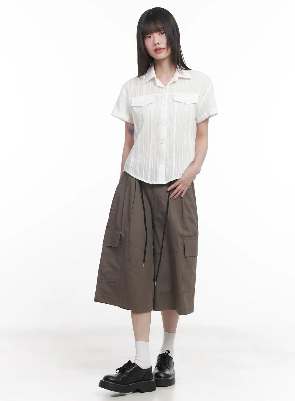 Baggy Pocketed Cargo Shorts CU518