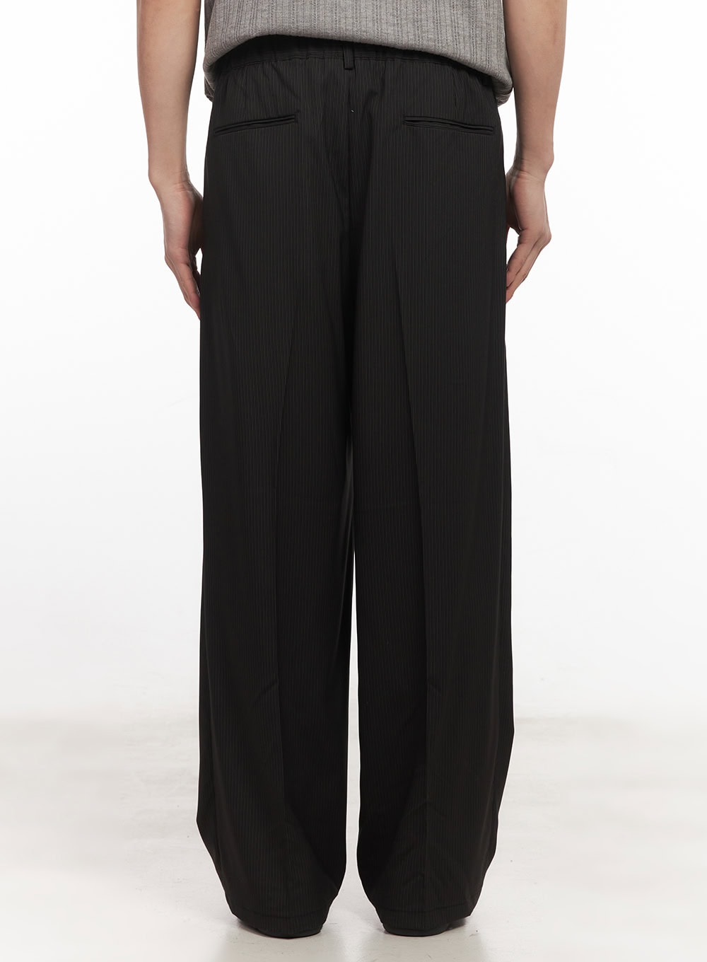 Men's Striped Pintuck Tailored Pants IA510