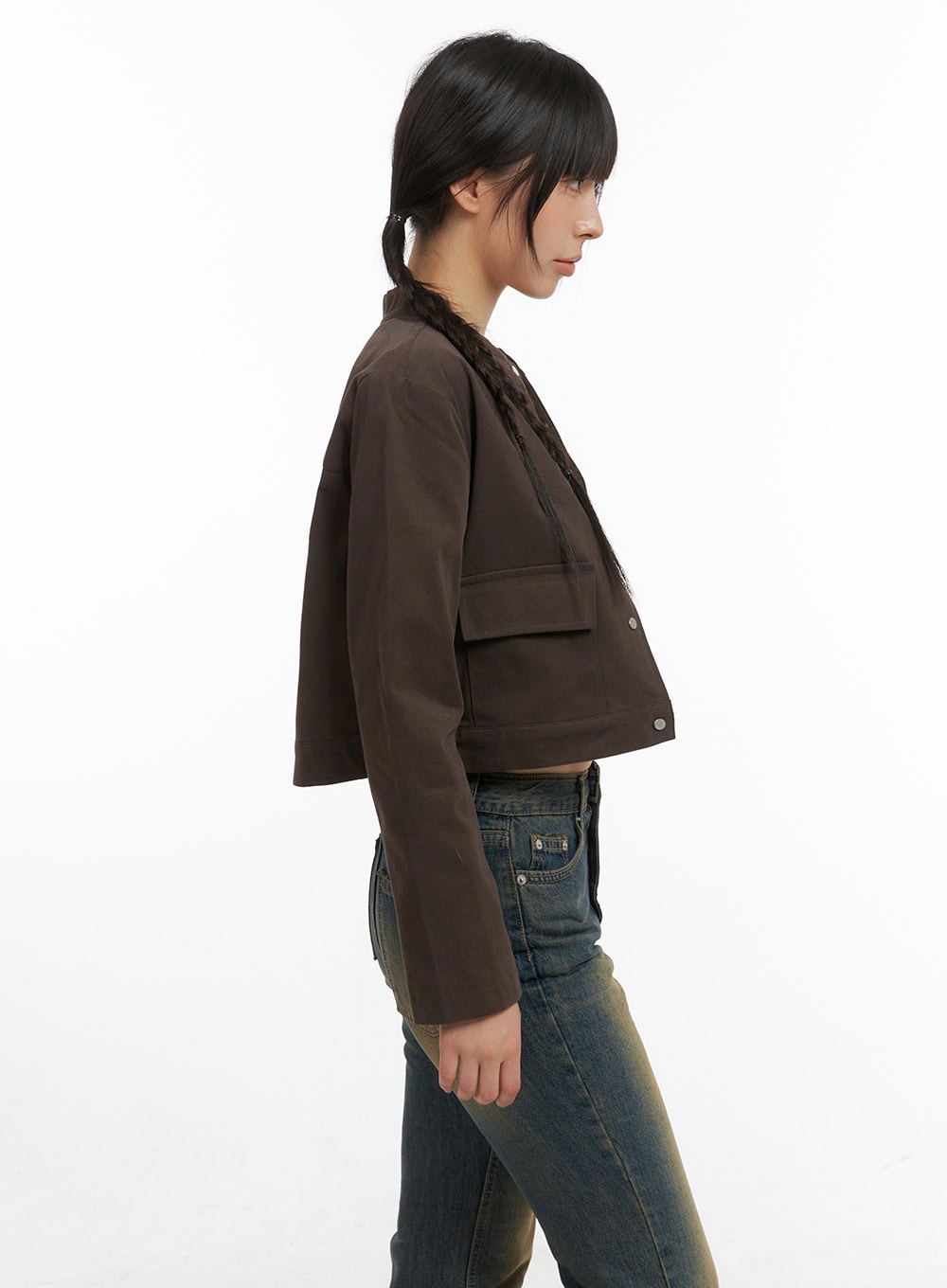 Solid Suede Crop Jacket CG419