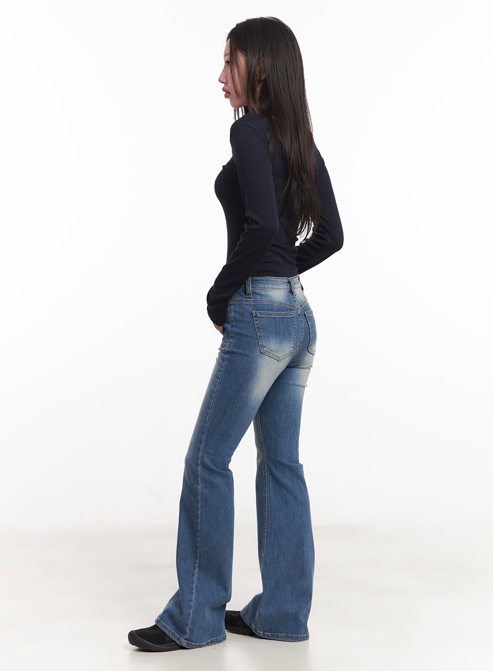 Sylpha Slim Stitched Bootcut Jeans CA530