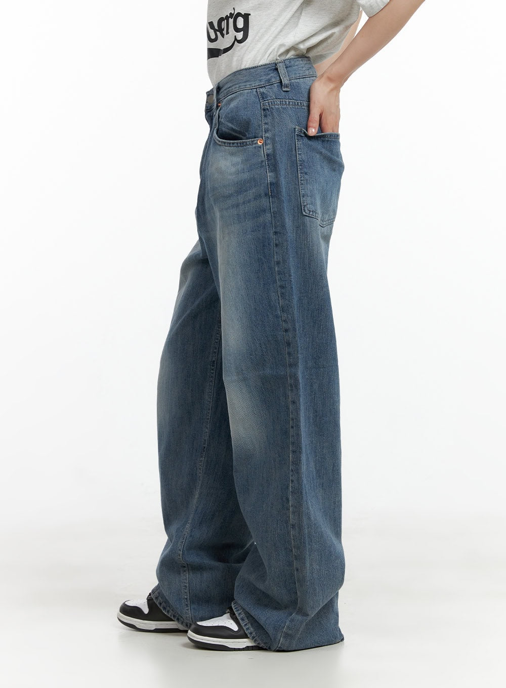 Washed Loose Fit Baggy Jeans CL402