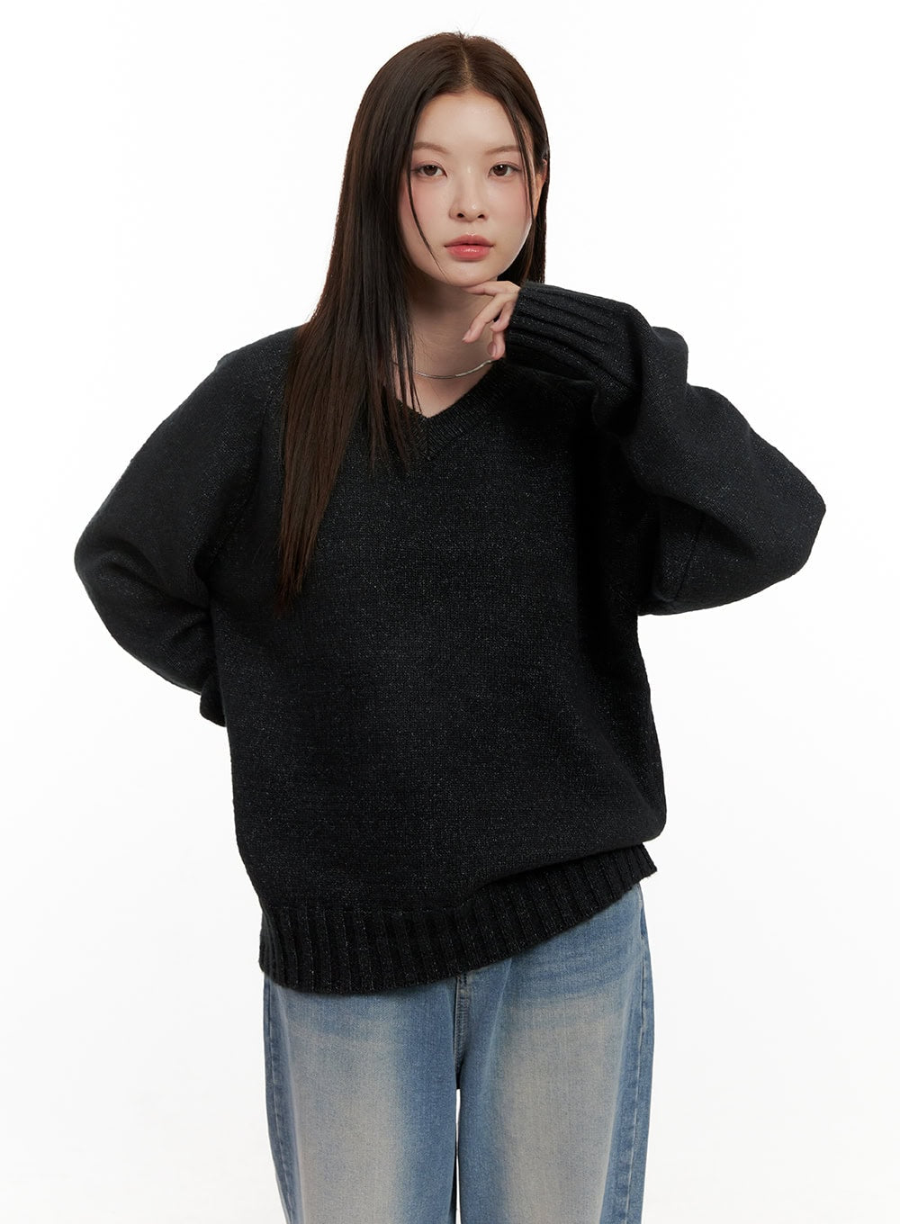 Oversized V-Neck Sweater ON422