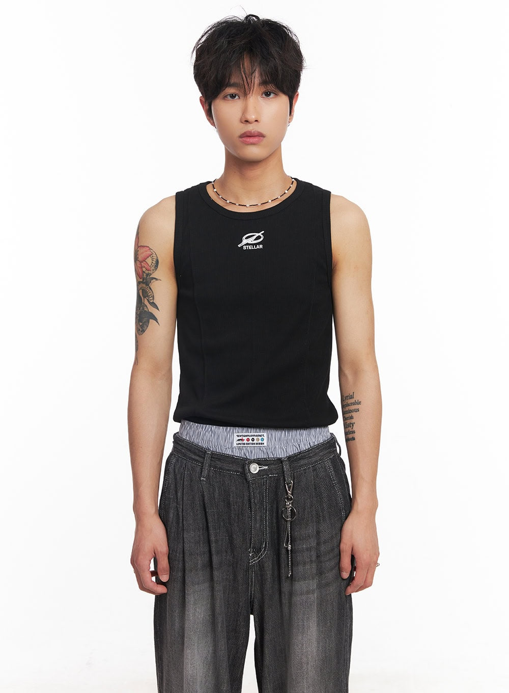 Men's Logo Slim Tank Top IY508