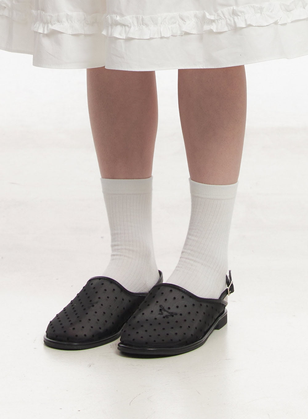 See-Through Polkadot Sandals IY509