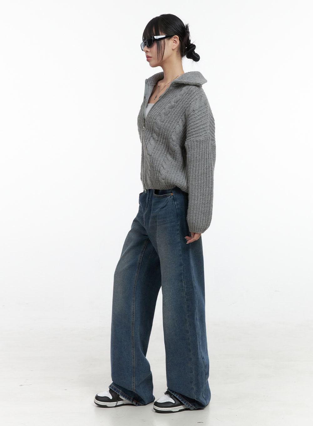 Goldie Washed Denim Baggy Jeans OS410