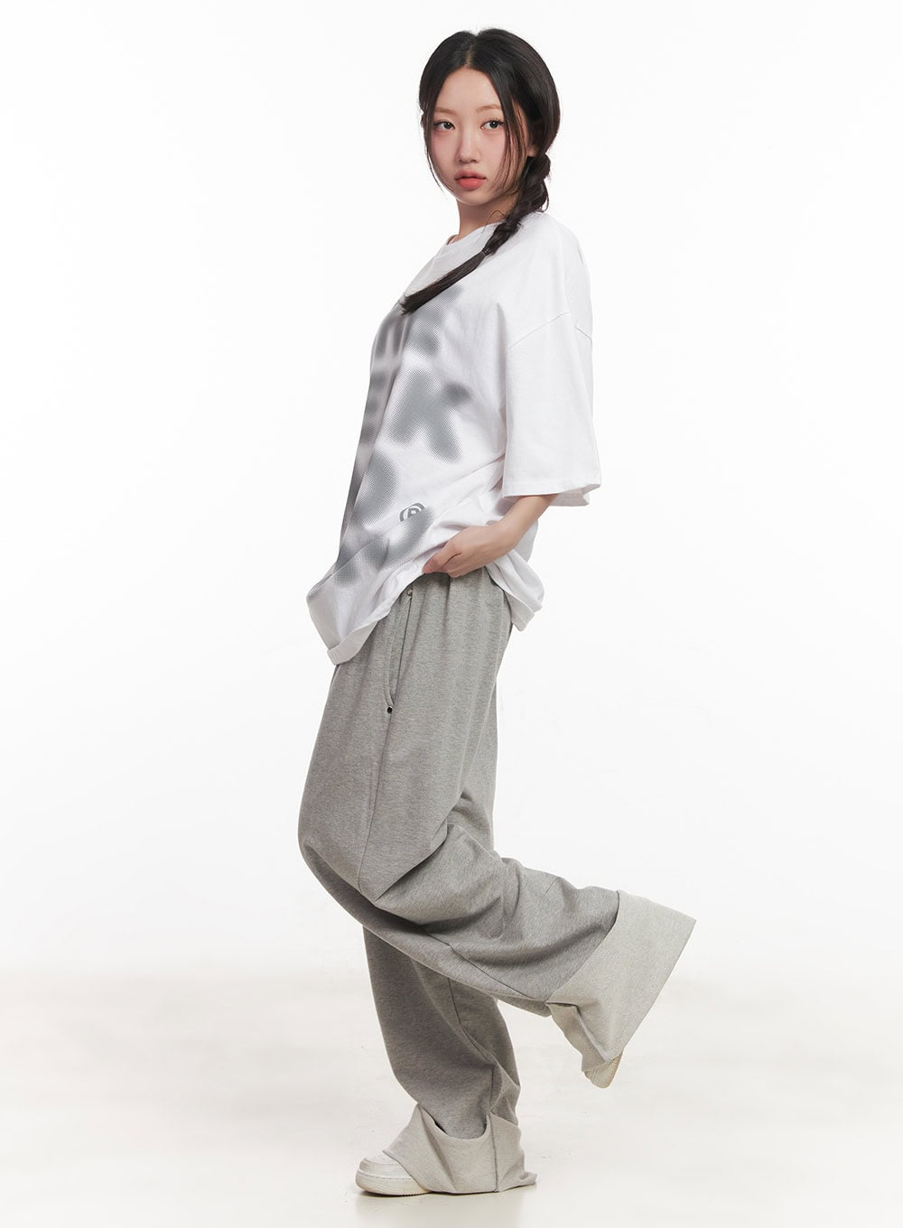 Blur Graphic Oversize T-Shirt CA529