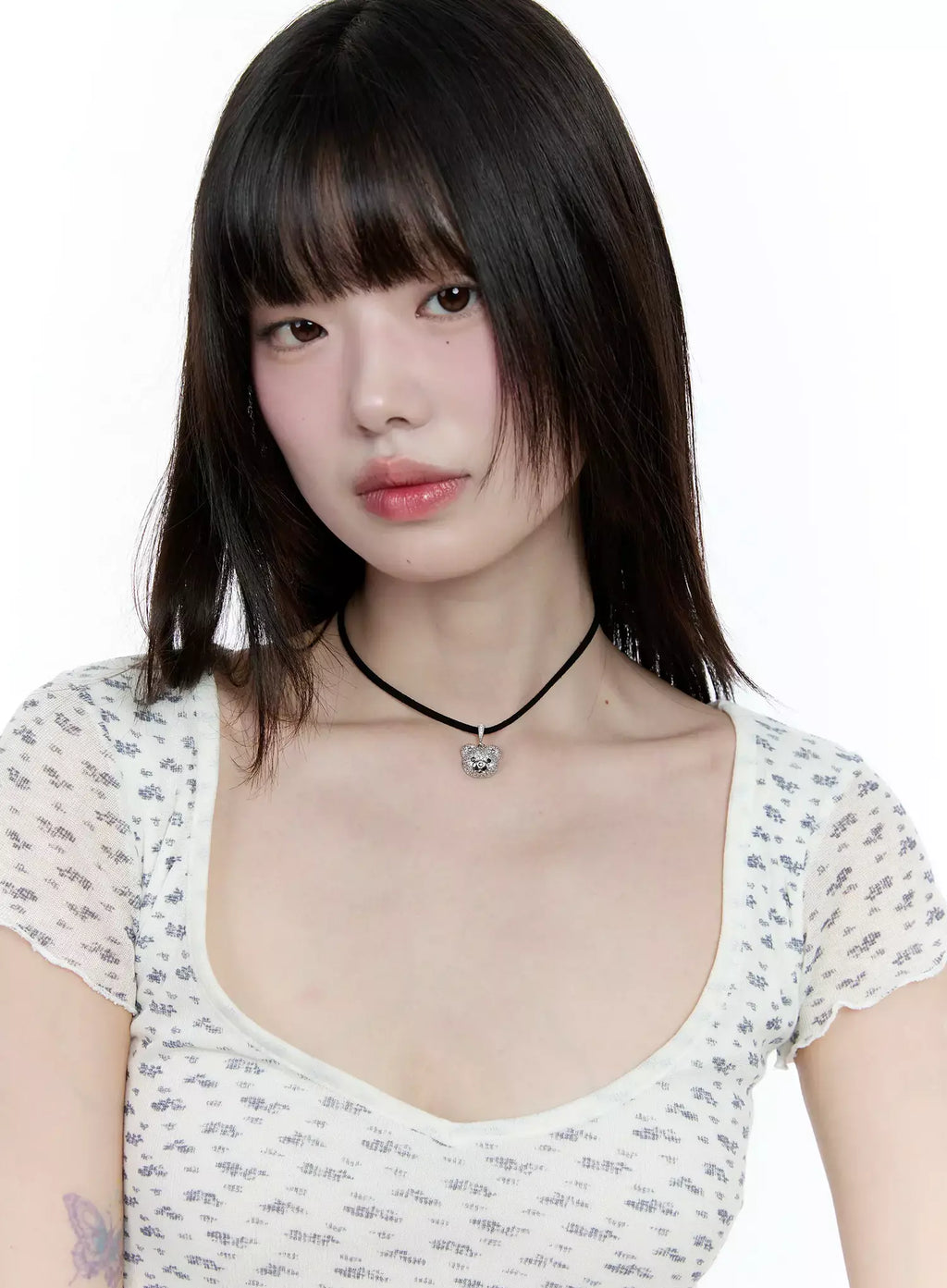 ACC Quede Teddy Bear Black Necklace IG507