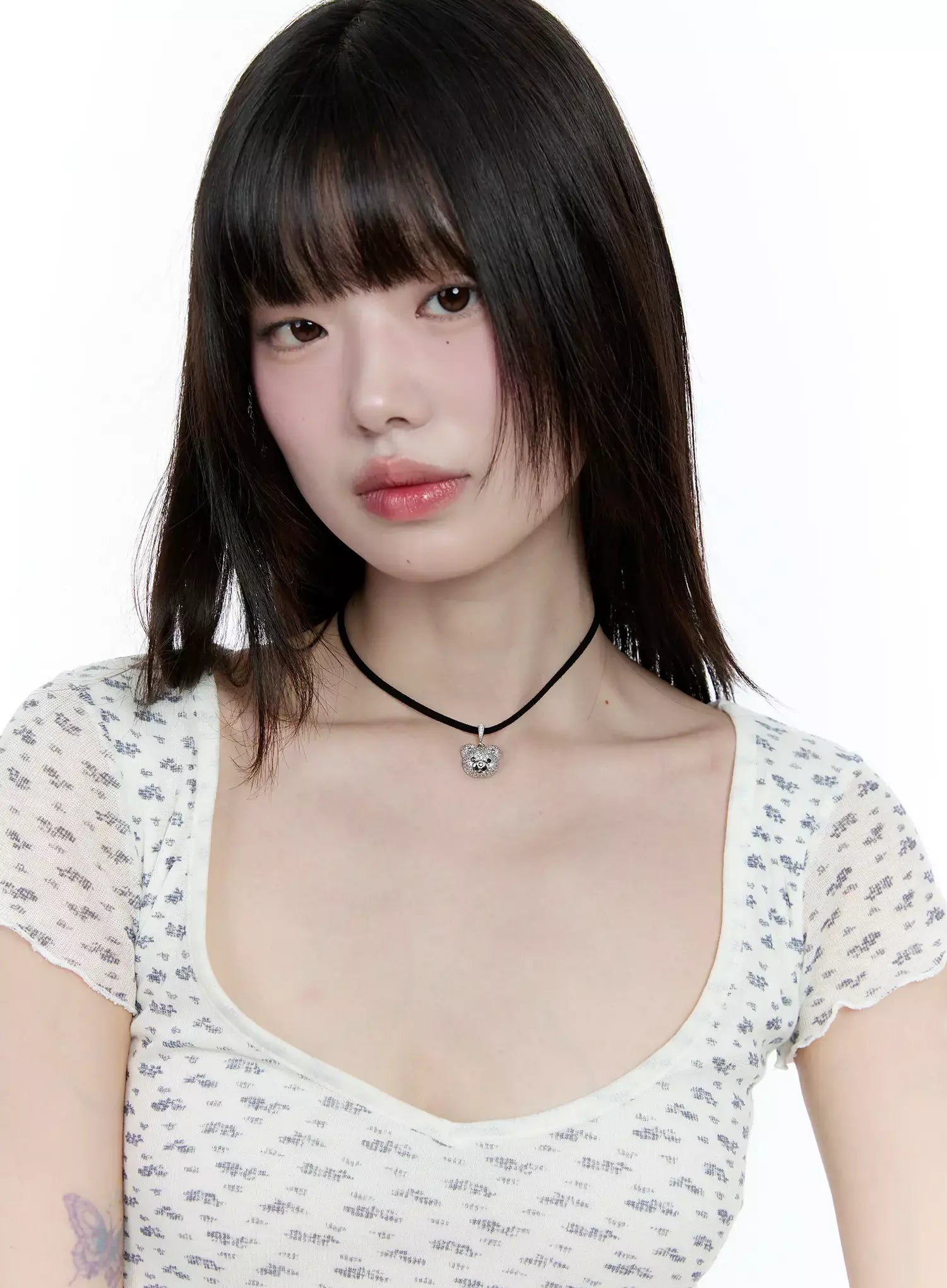 ACC Quede Teddy Bear Black Necklace IG507