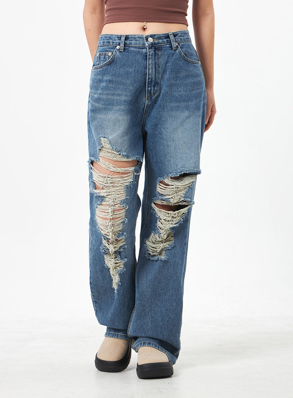 Wide Ripped Jeans CA304