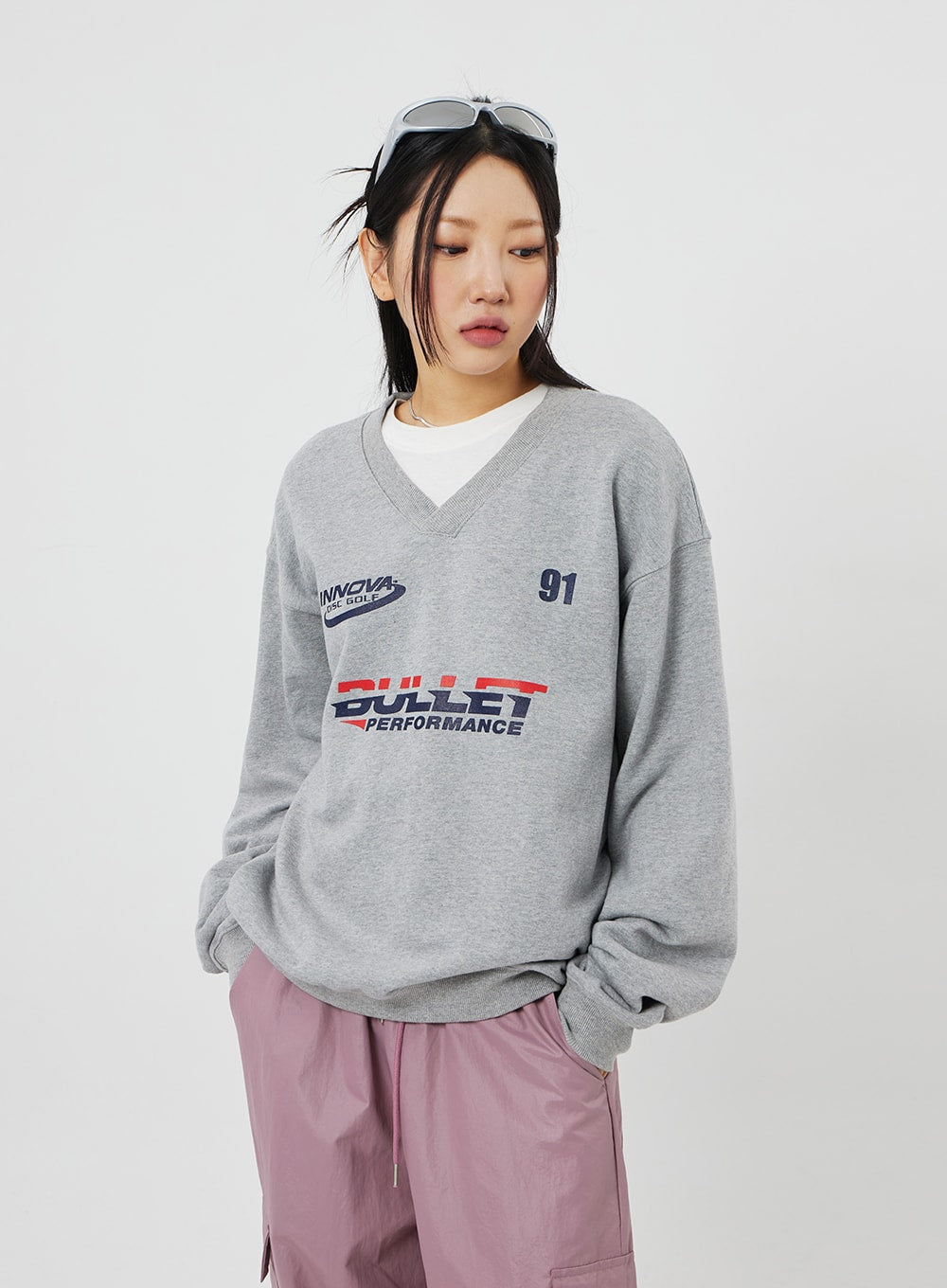 V-Neck Graphic Sweatshirt CF315