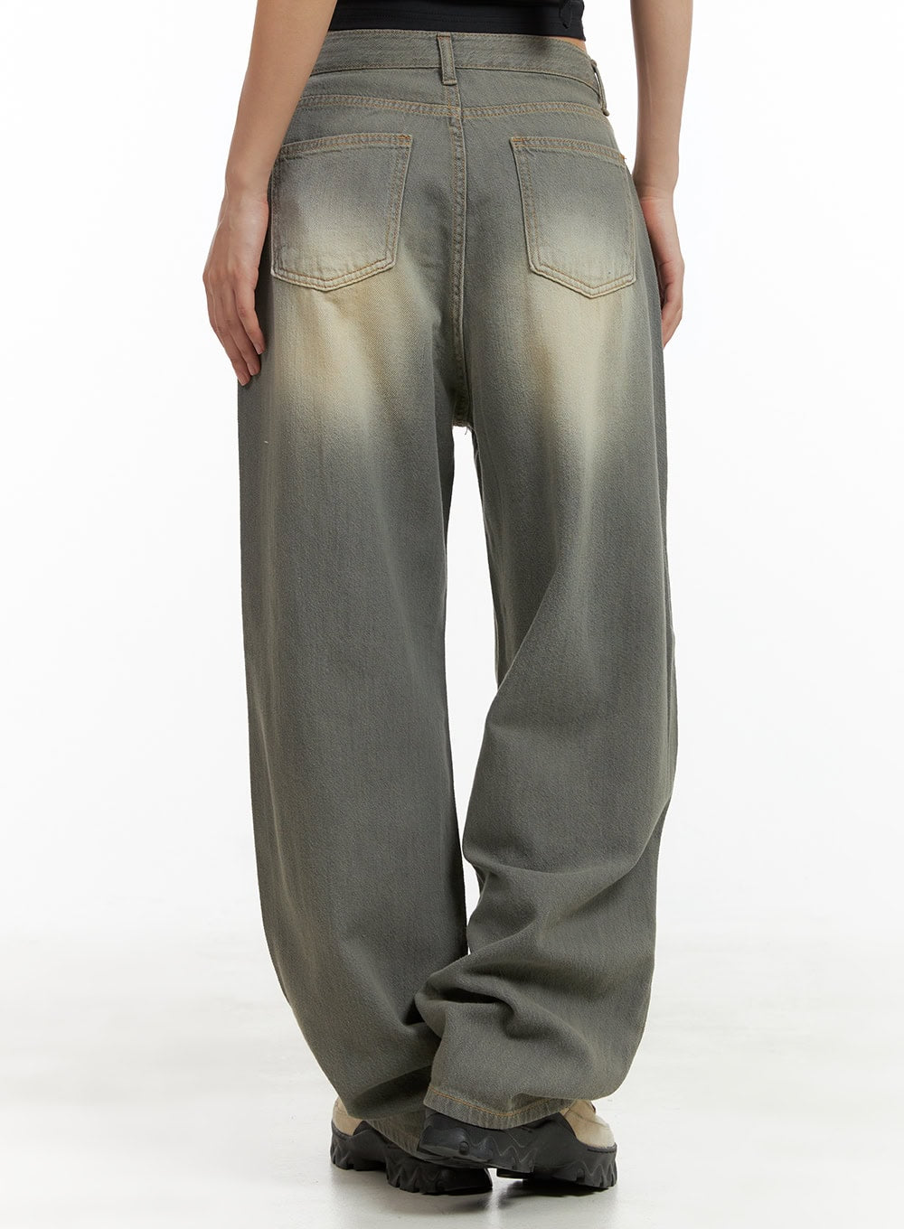 Washed Baggy Denim Jeans CU404