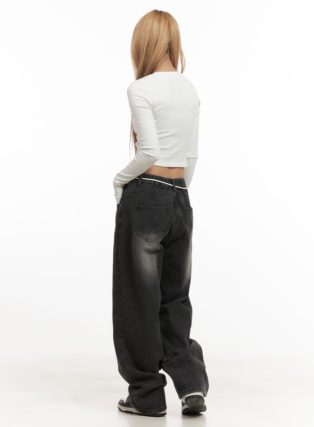 Graphic Star Long Sleeve Crop Top CJ508