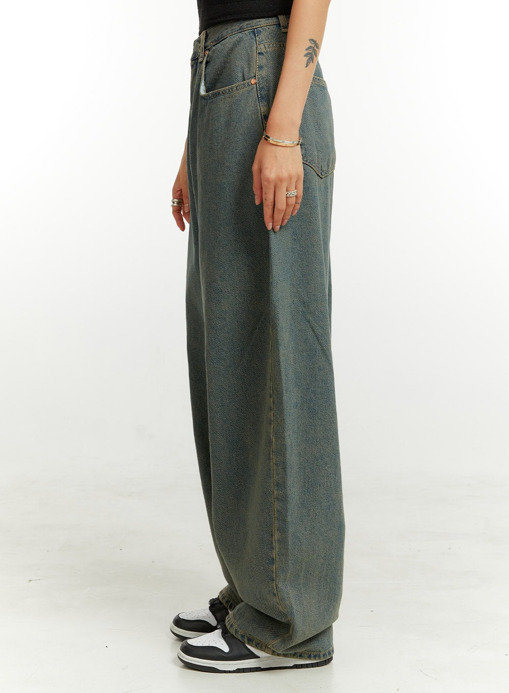 Denim Washed Baggy Jeans CU424