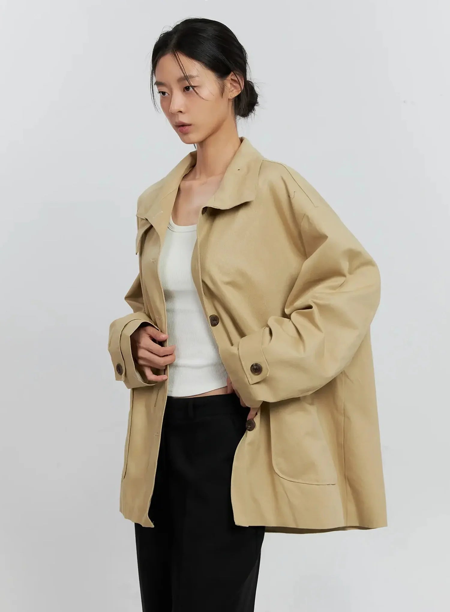 Classic Short Trench Jacket IS516