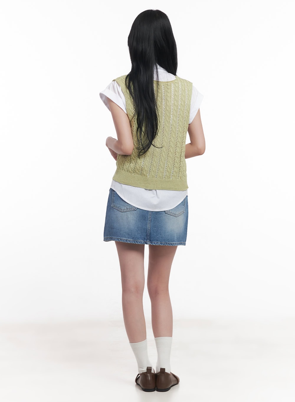 Knit Buttoned Vest Top CY523