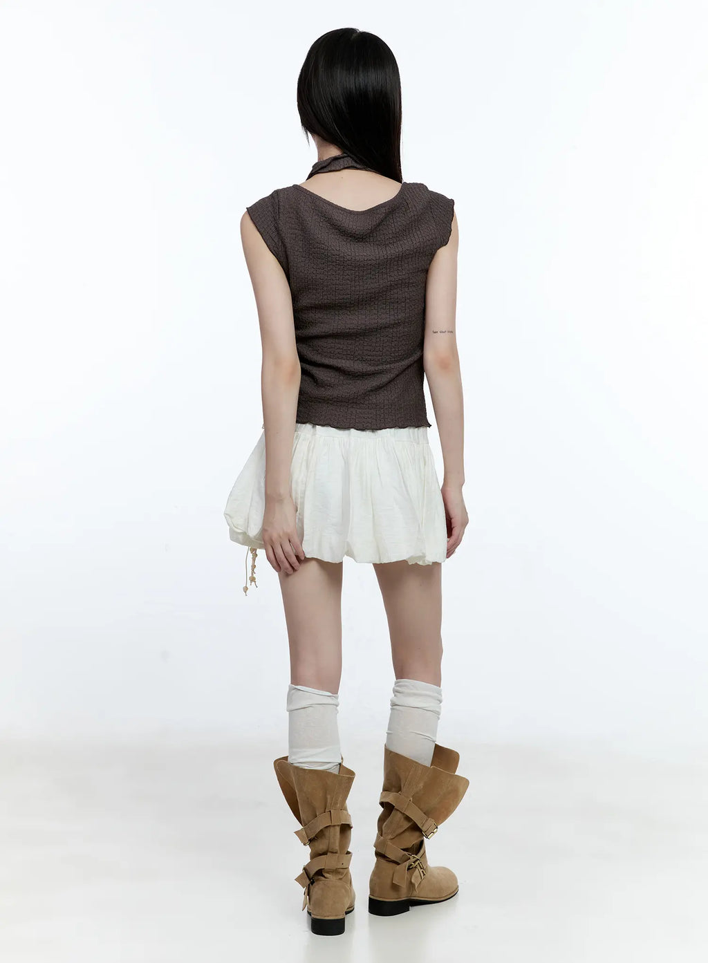 Balloon Shirred Mini Skirt CG511