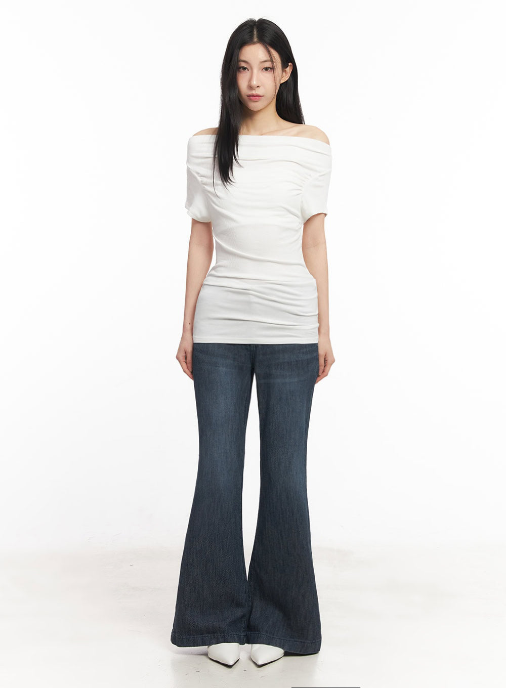 Off-Shoulder Slim-Fit Mini Dress IU509