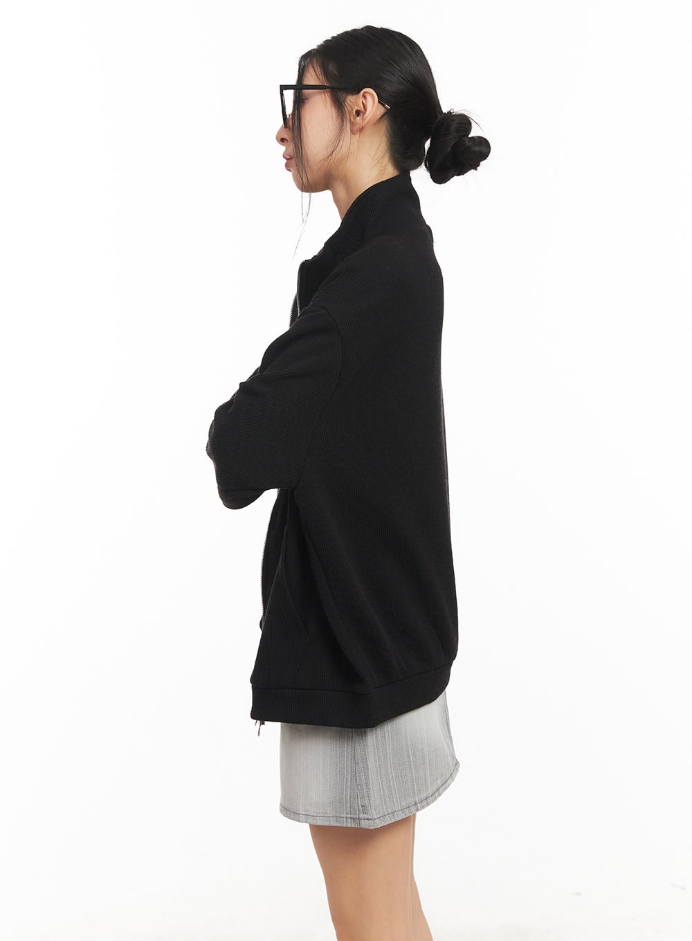 Classic Zip-Up Knit Jacket CM503