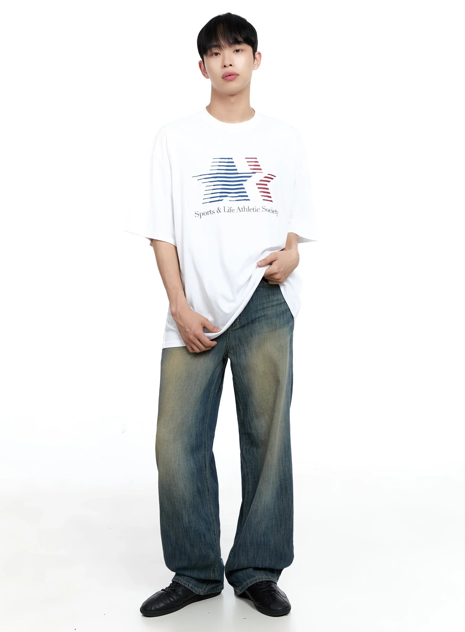 Men's Oversized Star Graphic T-Shirt IG520