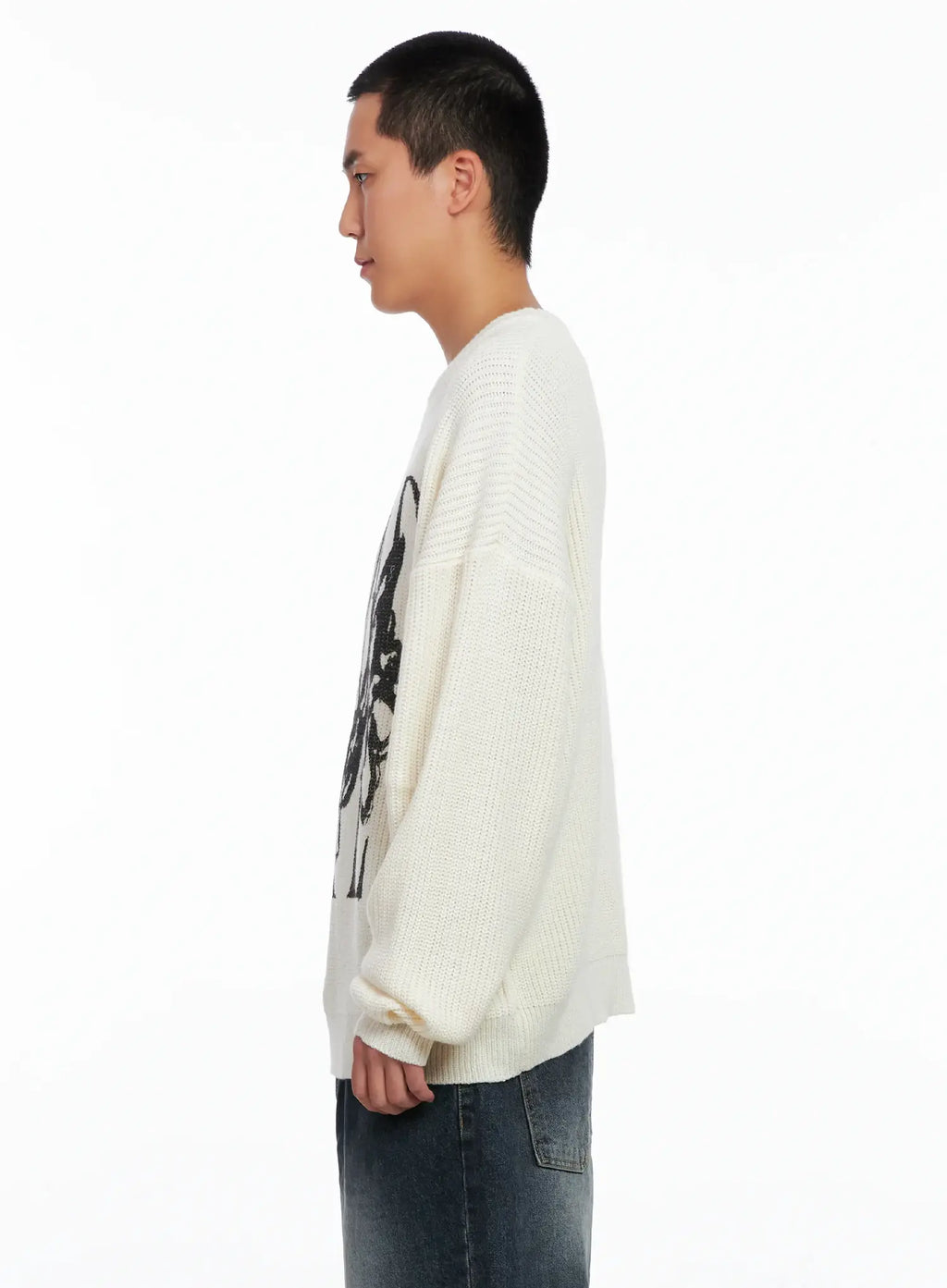 Men's Graphic Knit Sweater IS509