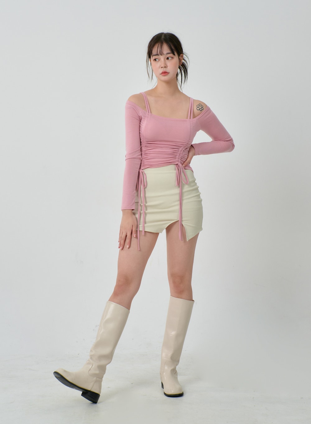 Side Slit Mini Skirt IJ304