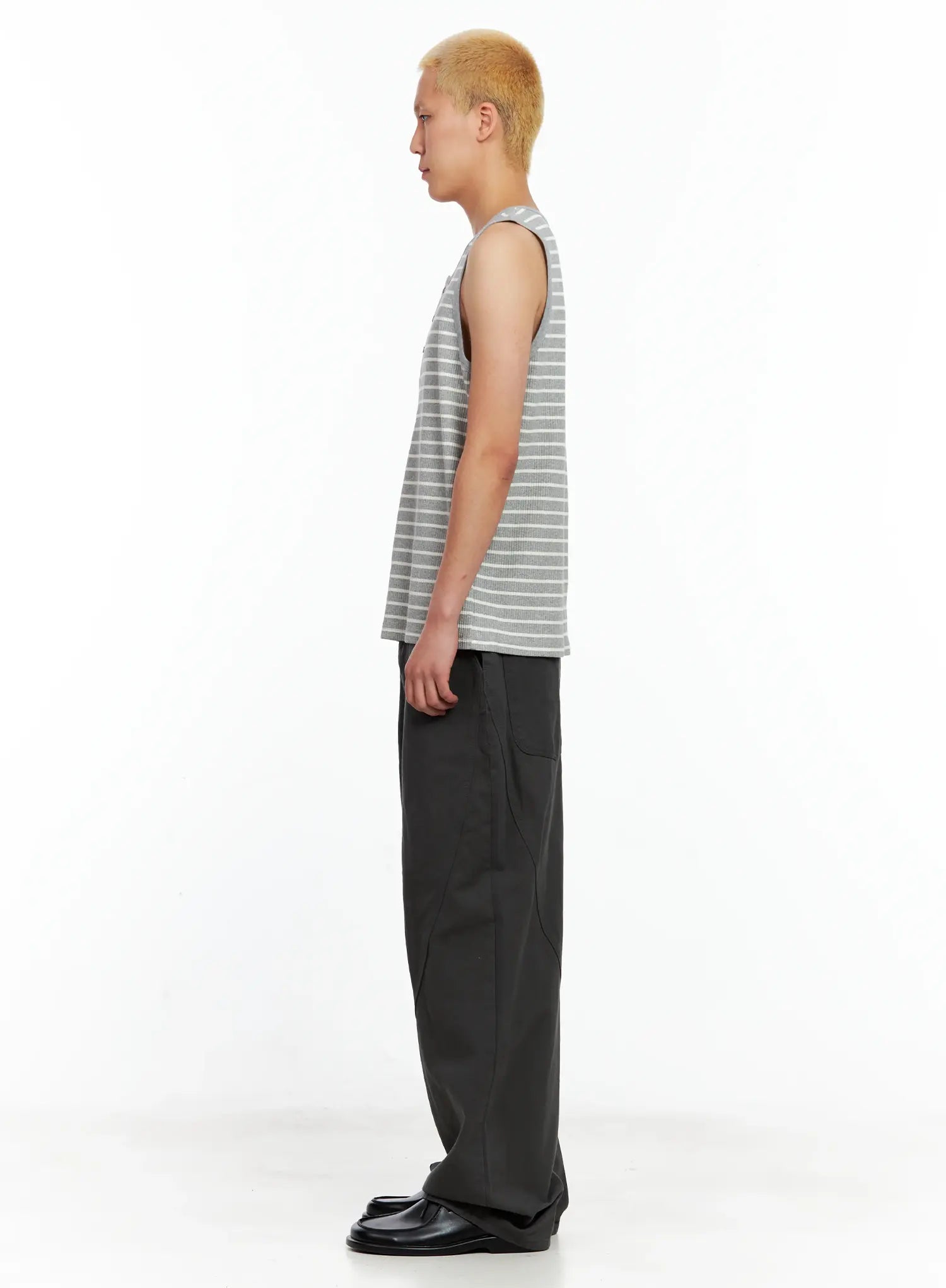 Men's Curved Seam Wide Cotton Pants IL511