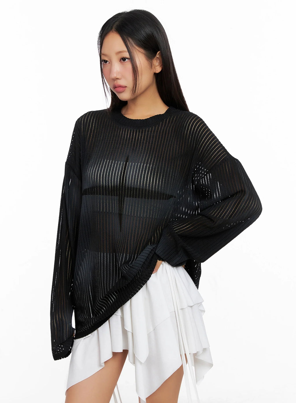 Ribbed Lightweight Long Sleeve Tee IG528