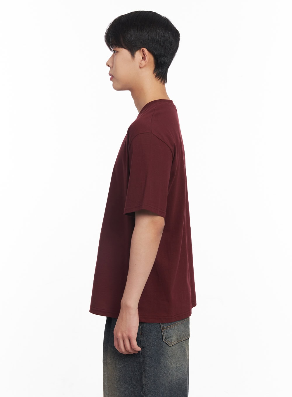 Men's Loose-Fit Round-Neck Graphic T-Shirt IY522