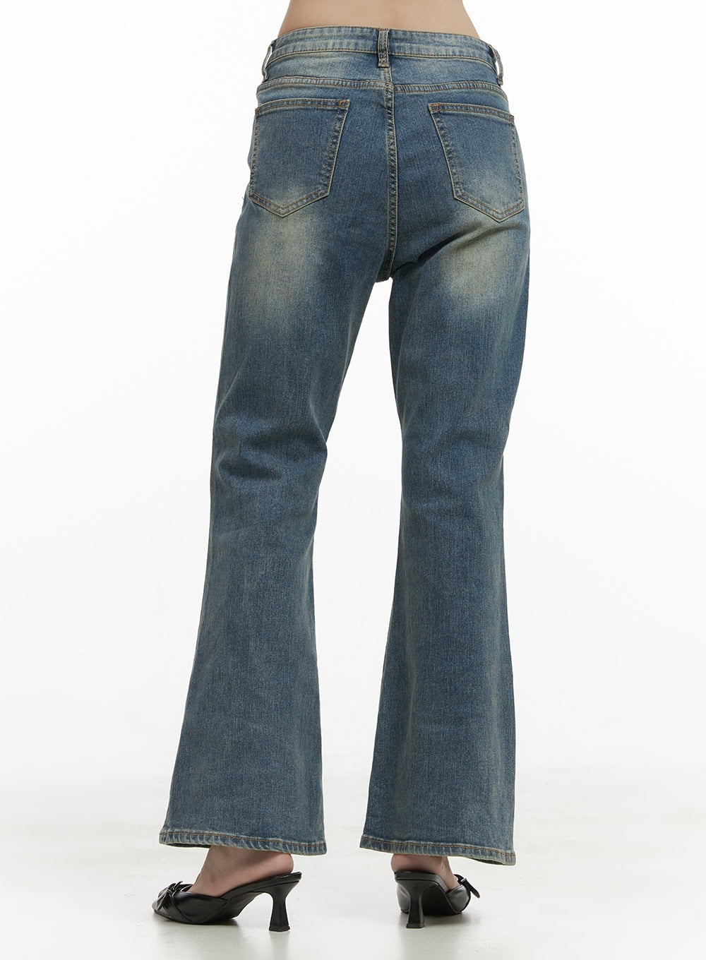 Skye Washed Long Bootcut Jeans OO401