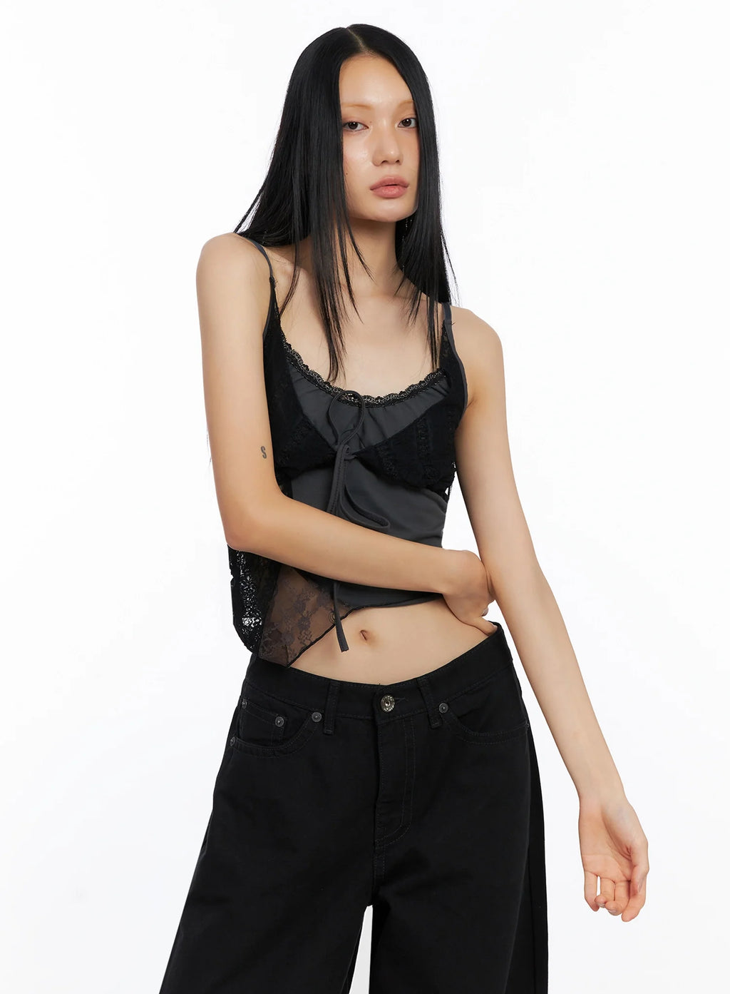 Two-Tone Lace Tank Top CO516