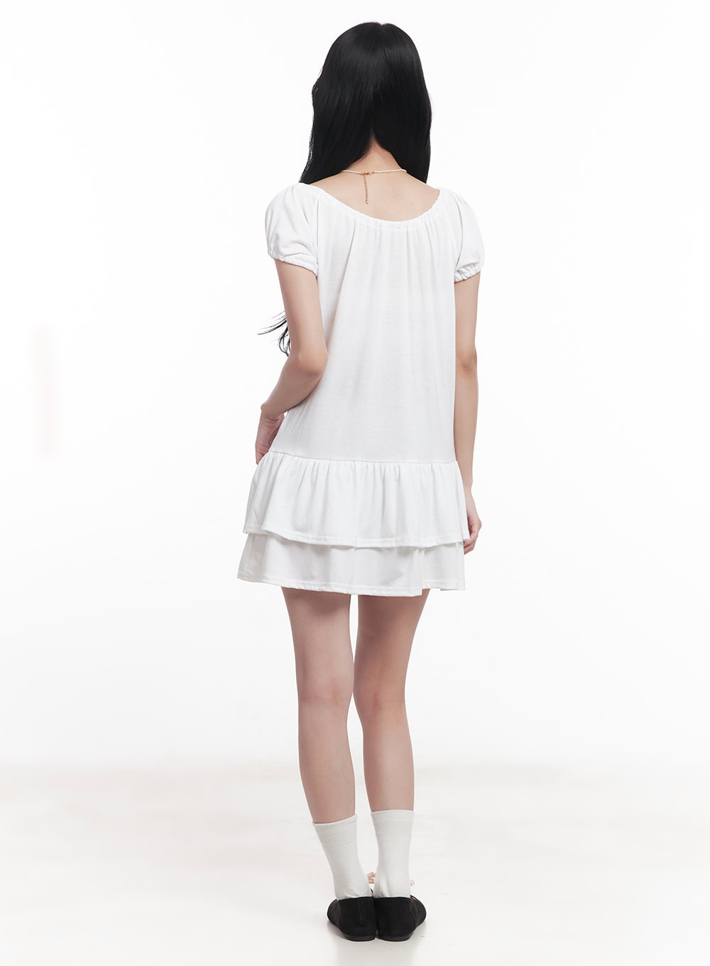 Ruffle Ribbon Mini Dress CY523