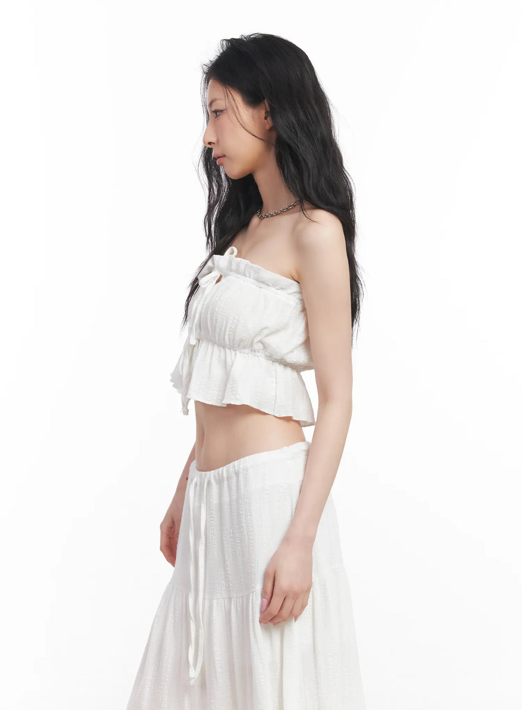 Ribbon Frill Tube Top CU510