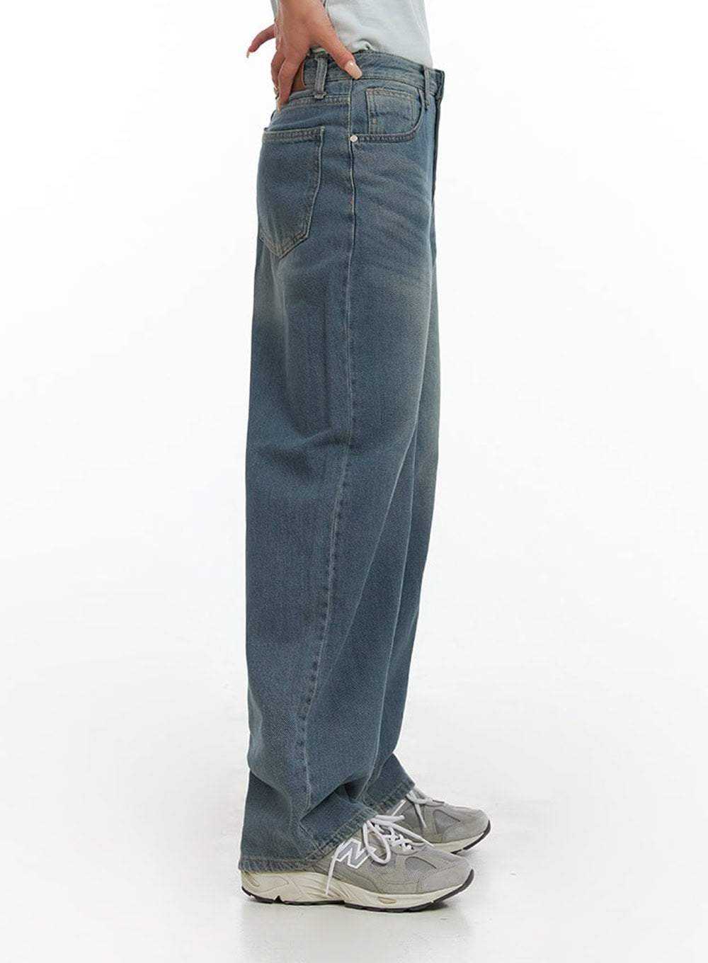 Vintage Washed Wide Leg Jeans CL415