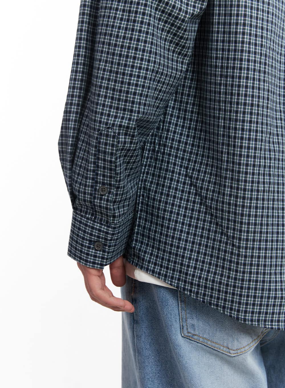Men's Oversized Checkered Cotton Shirt IM517