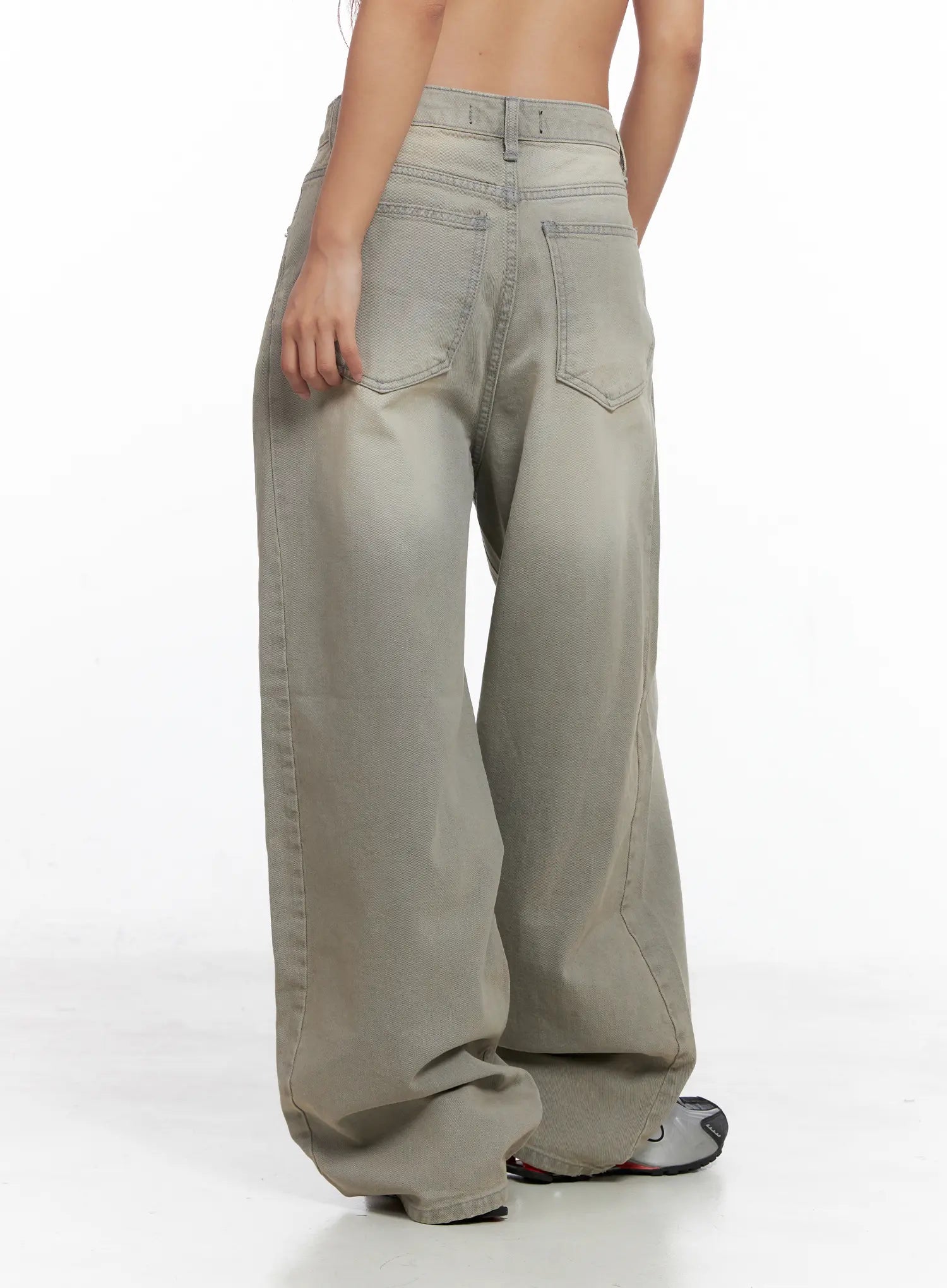 Ximena Casual Wide Leg Grey Jeans CS522