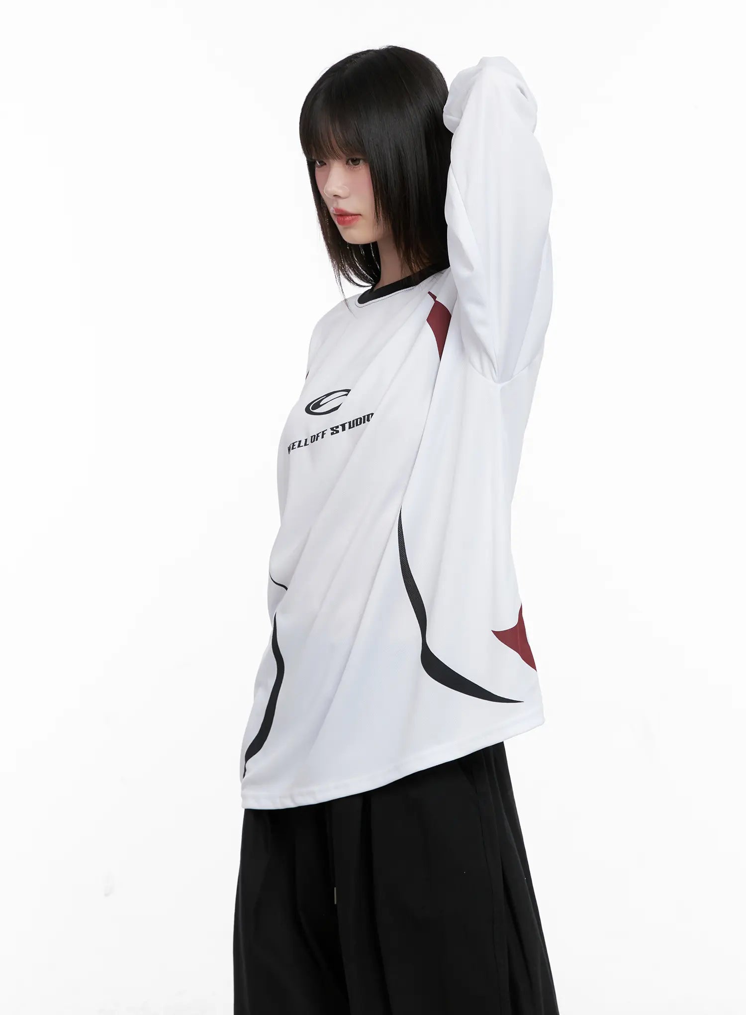 Oversized Graphic Long Sleeve Jersey CG518