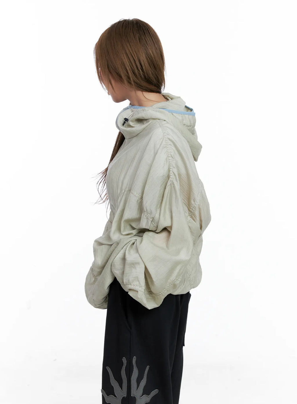 Oversized Ruched Windbreaker CL511