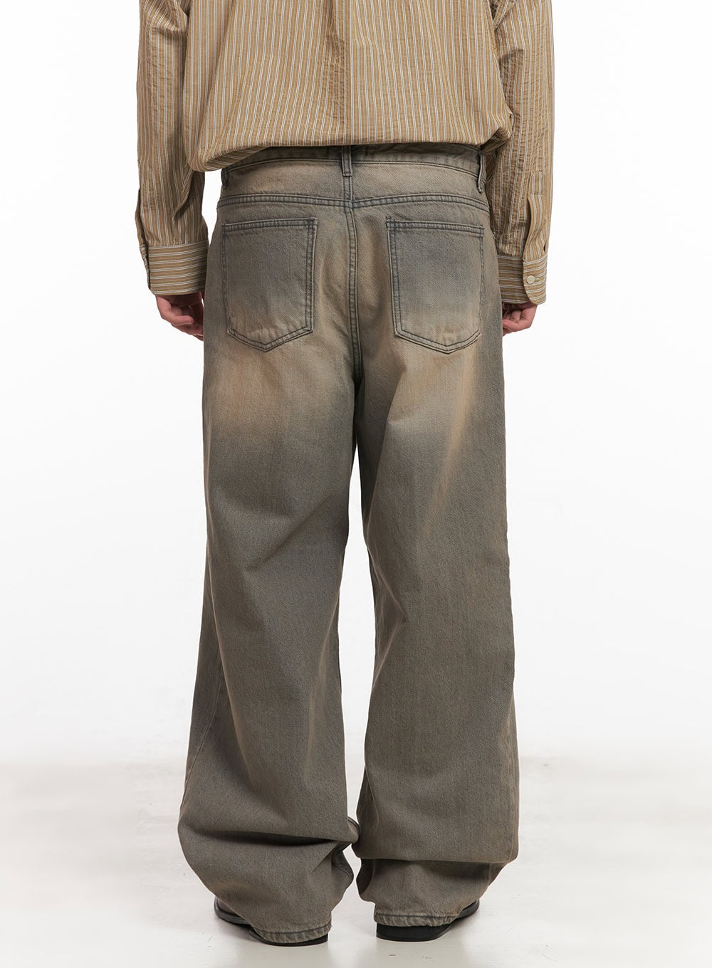 Men's Washed Straight-Leg Jeans IM514