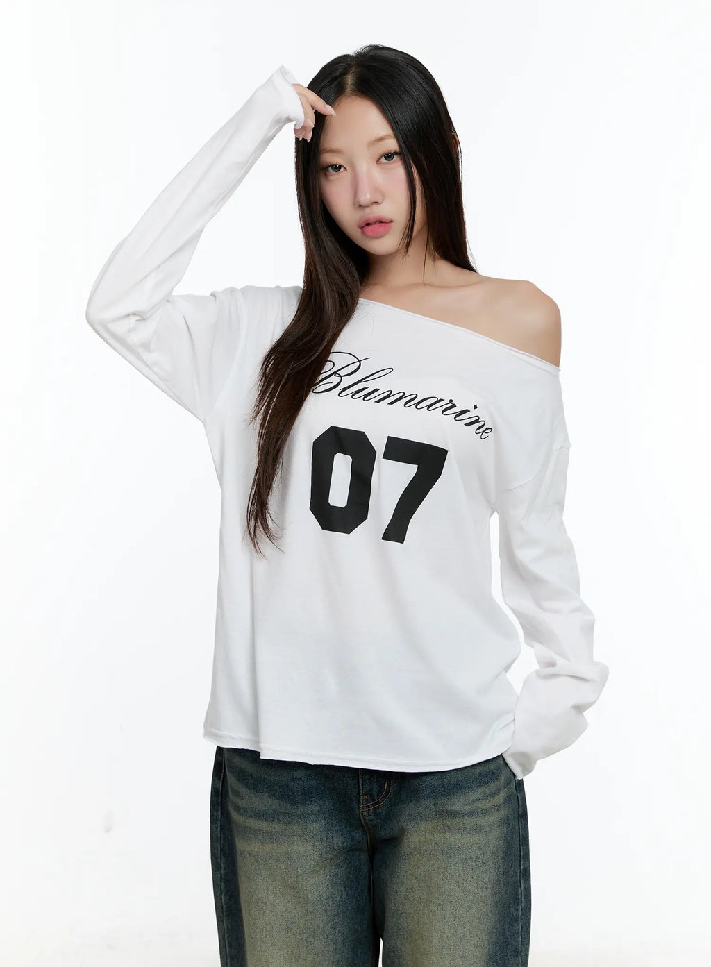 07 Off-Shoulder Long Sleeve Top CS518