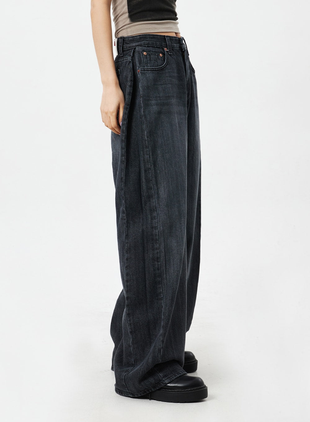 Mid-Rise Baggy Jeans CM324