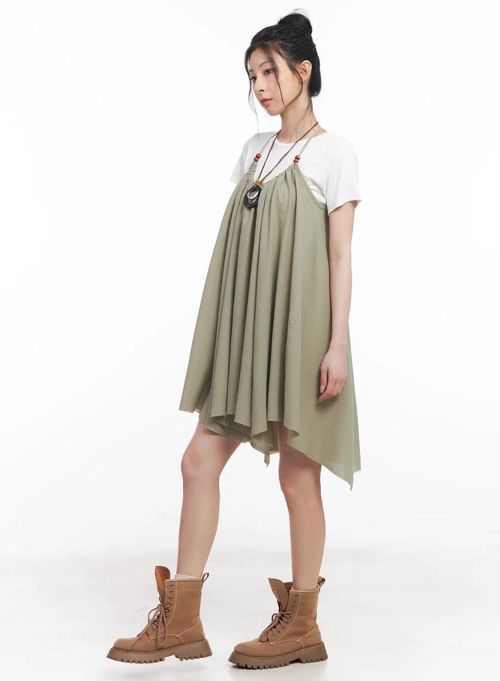 Flared Halter-Neck Mini Dress CU511