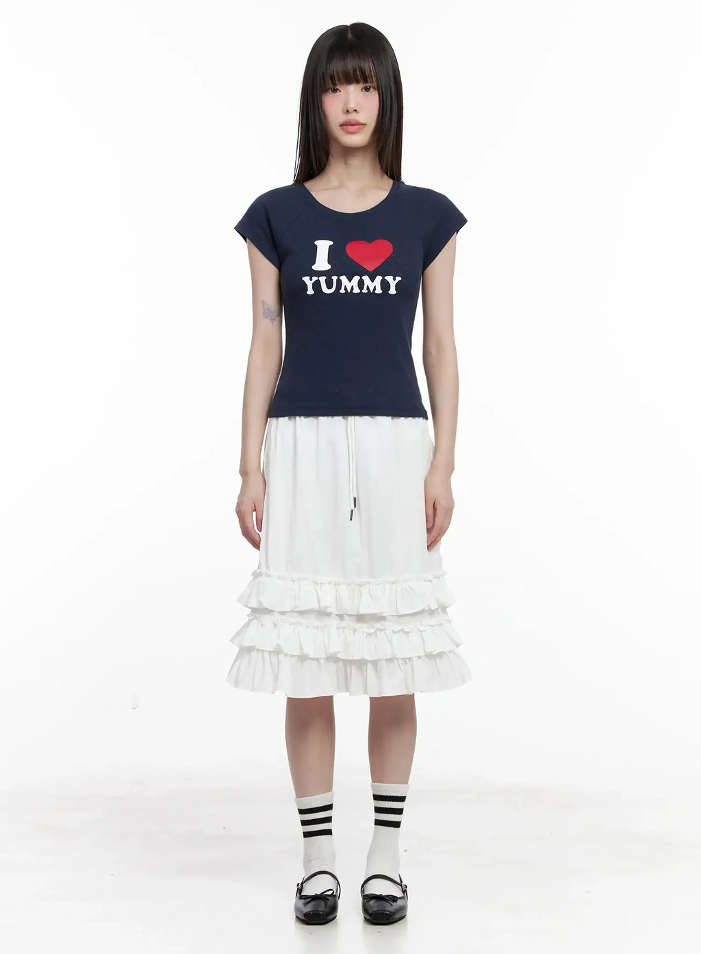 I Love Yummy Cropped Graphic Tee IL528