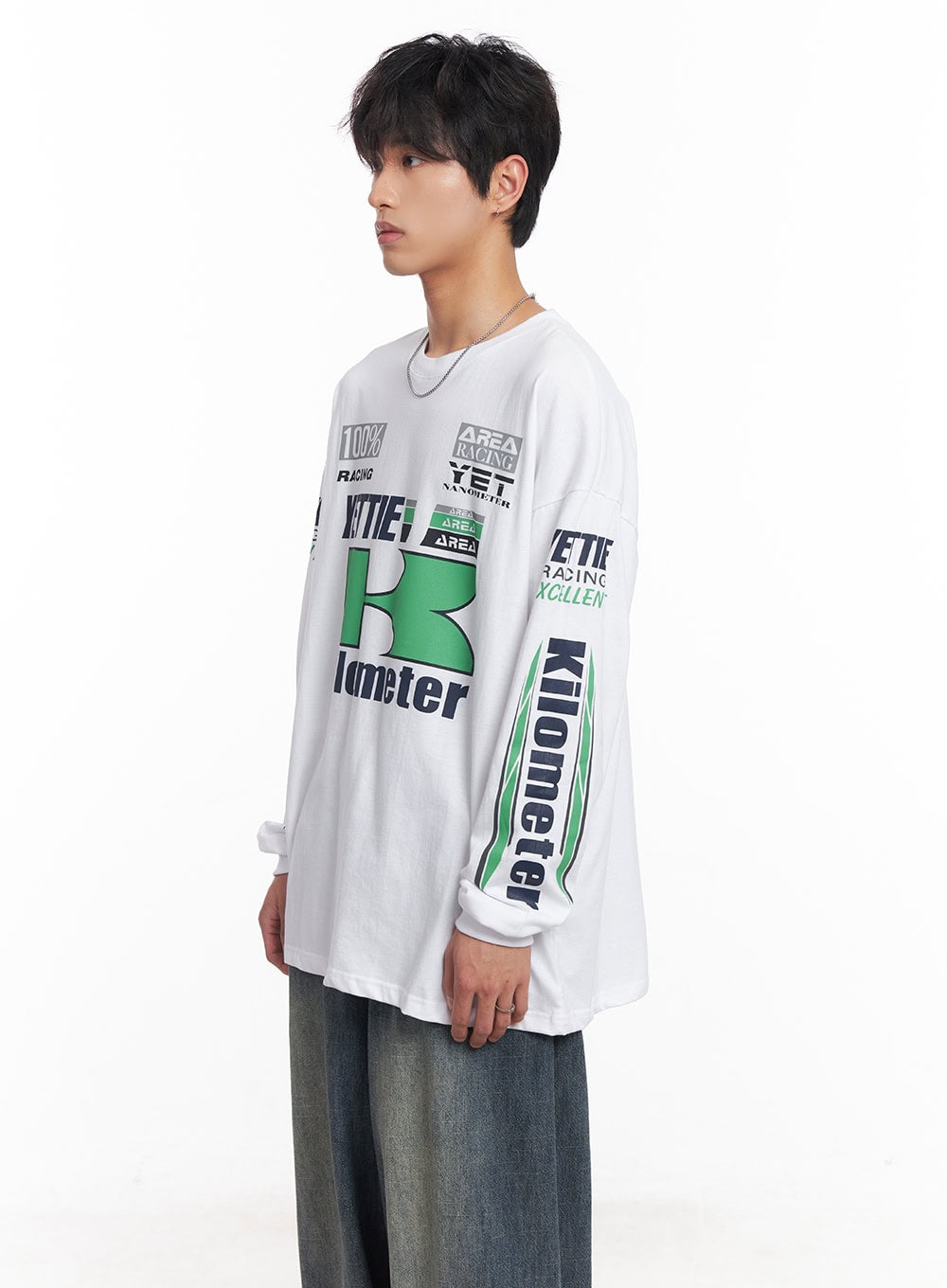 Men's Racer Graphic Long-Sleeve Top IY508