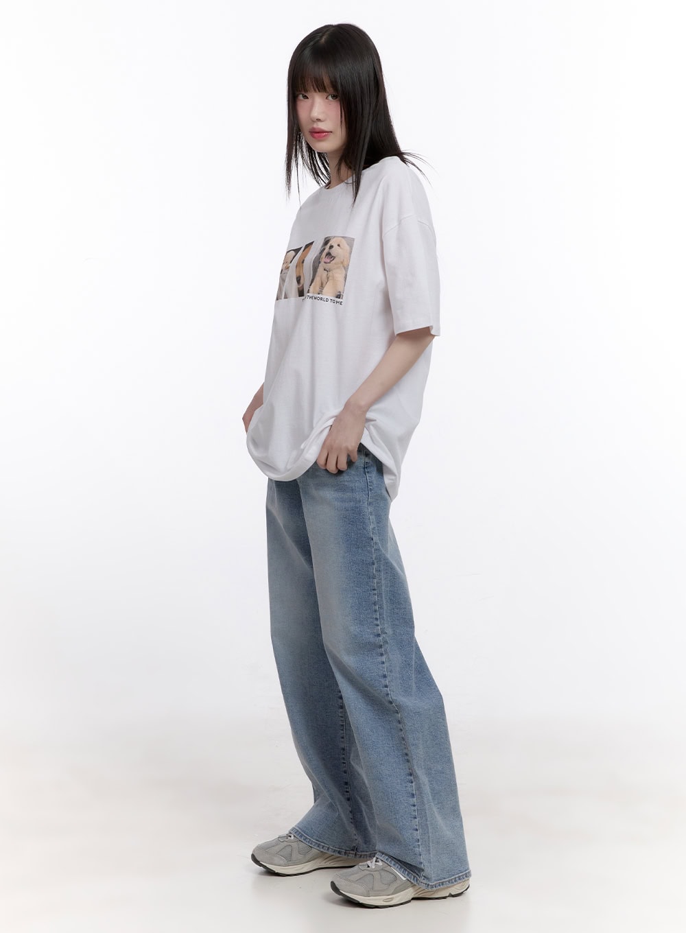 Puppy Graphic Loose-Fit Tee CF512