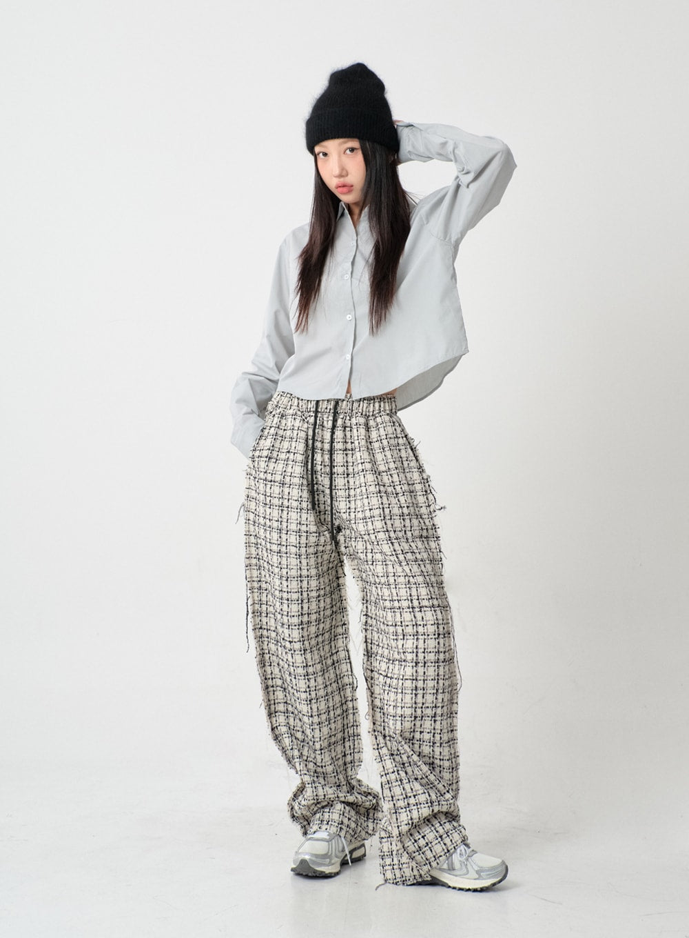 Cotton Cropped Long Sleeve T-Shirt IS15