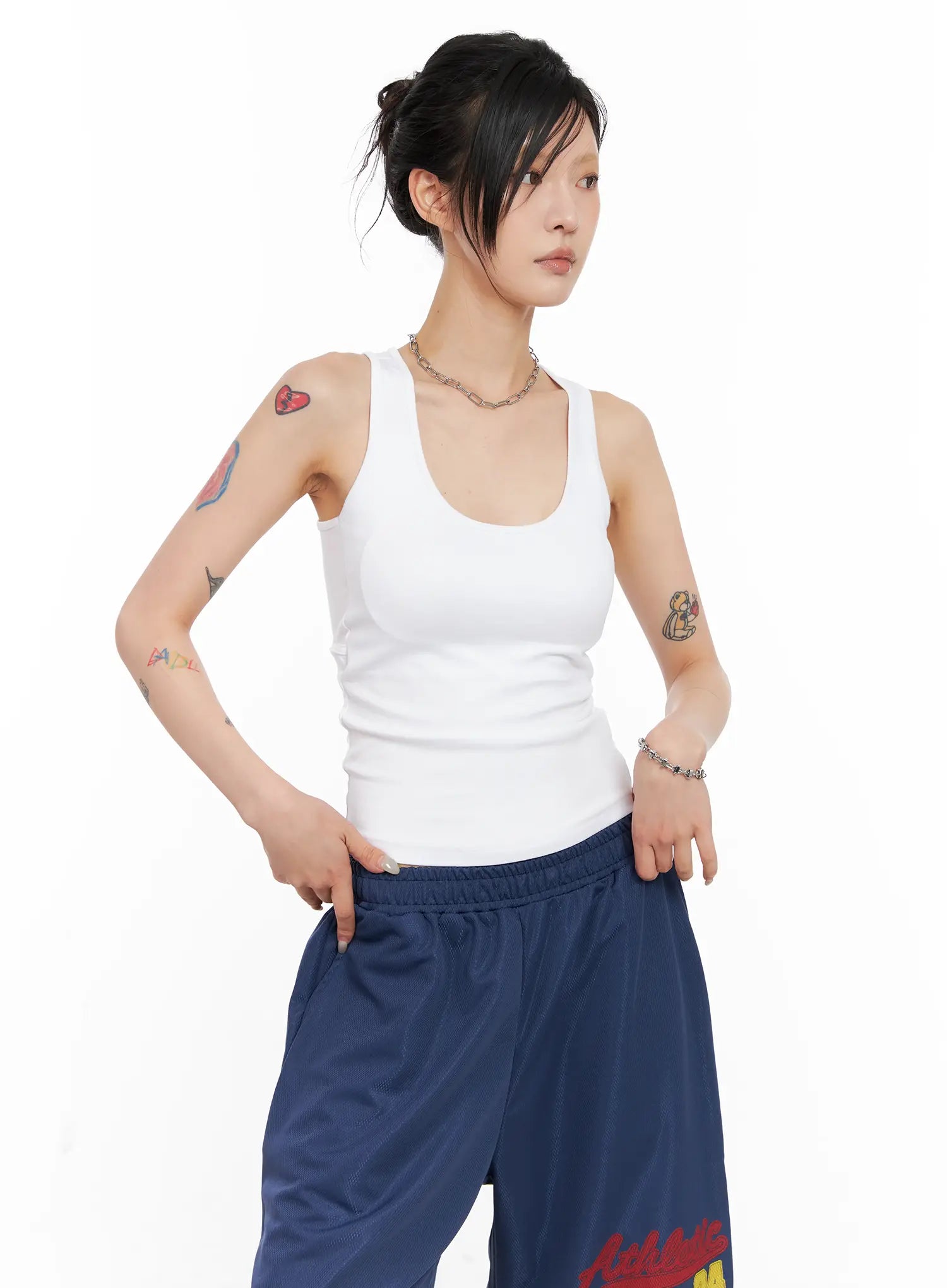 Back-Slit Tank Top CL528