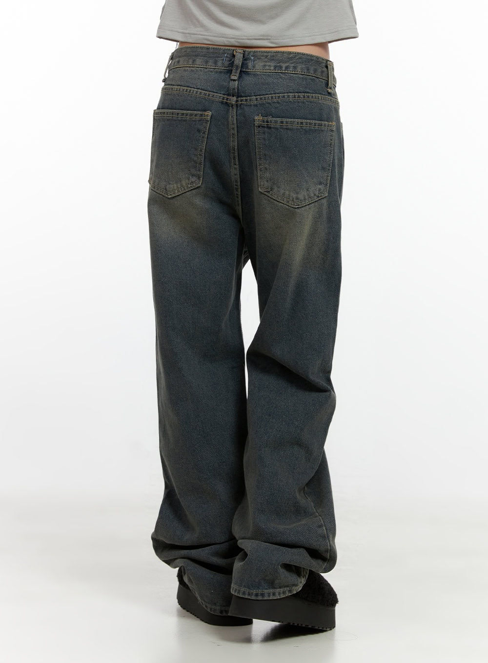 Alina Washed Wide-Leg Jeans CN407